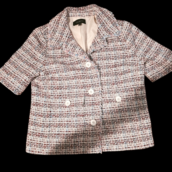 Talbots Elegant Multicolor Tweed Jacket - Picture 4 of 10